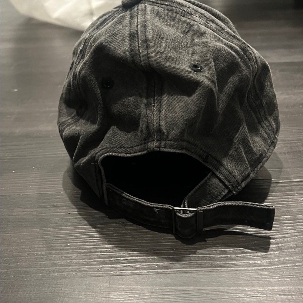 Girls gray denim washed baseball cap - Picture 3 of 3